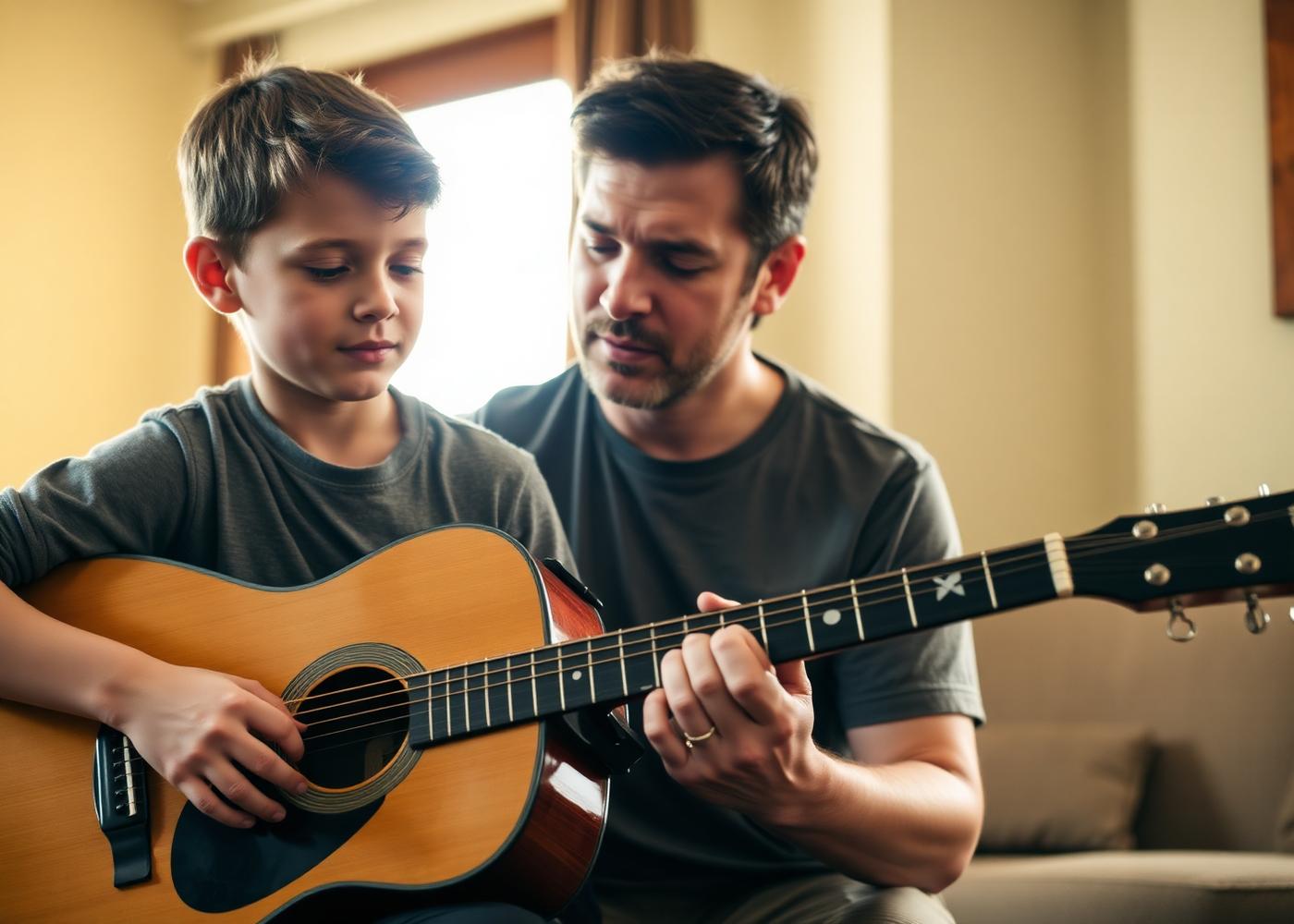 Young musician mentoring session